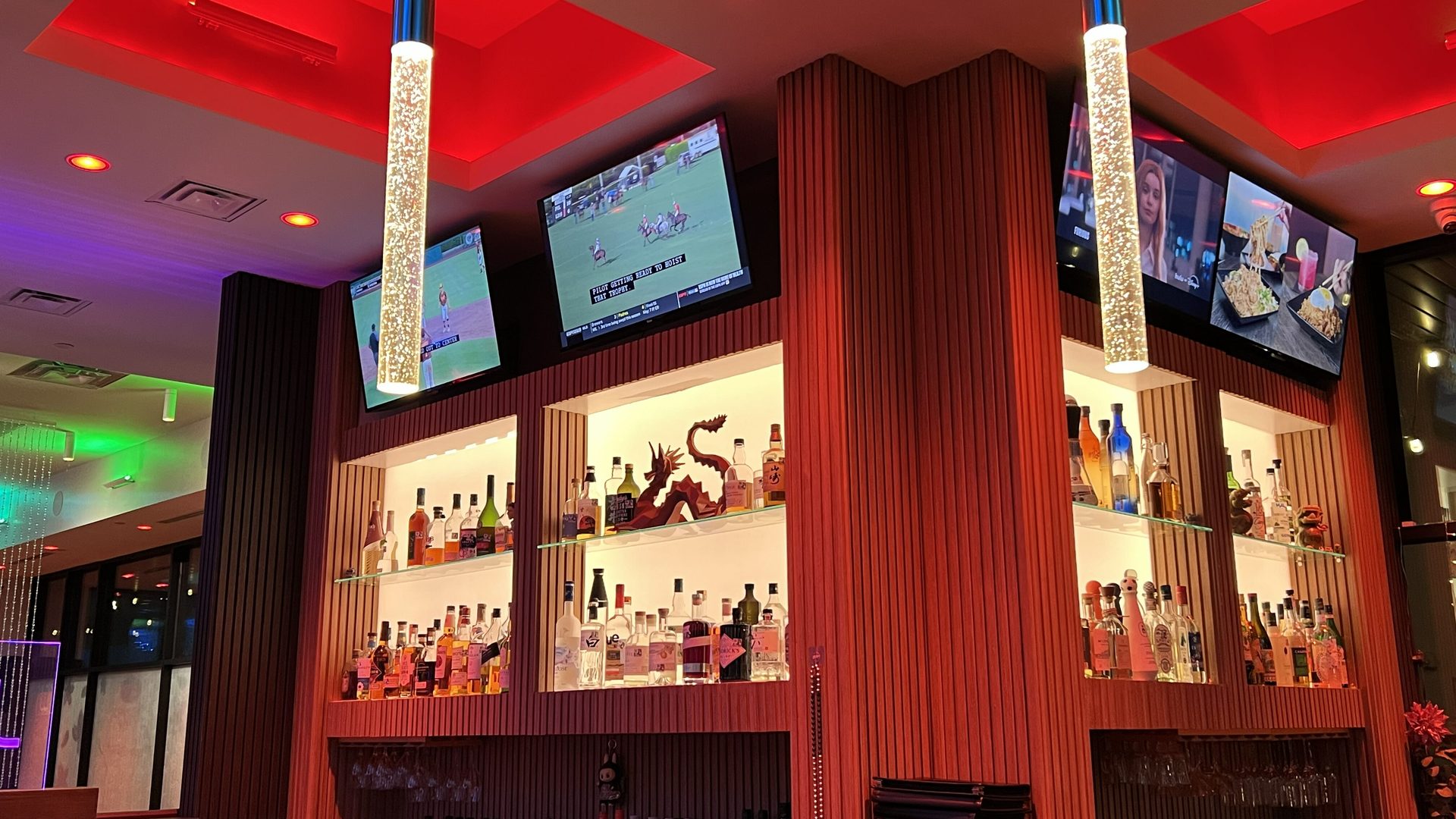 The bar shelf