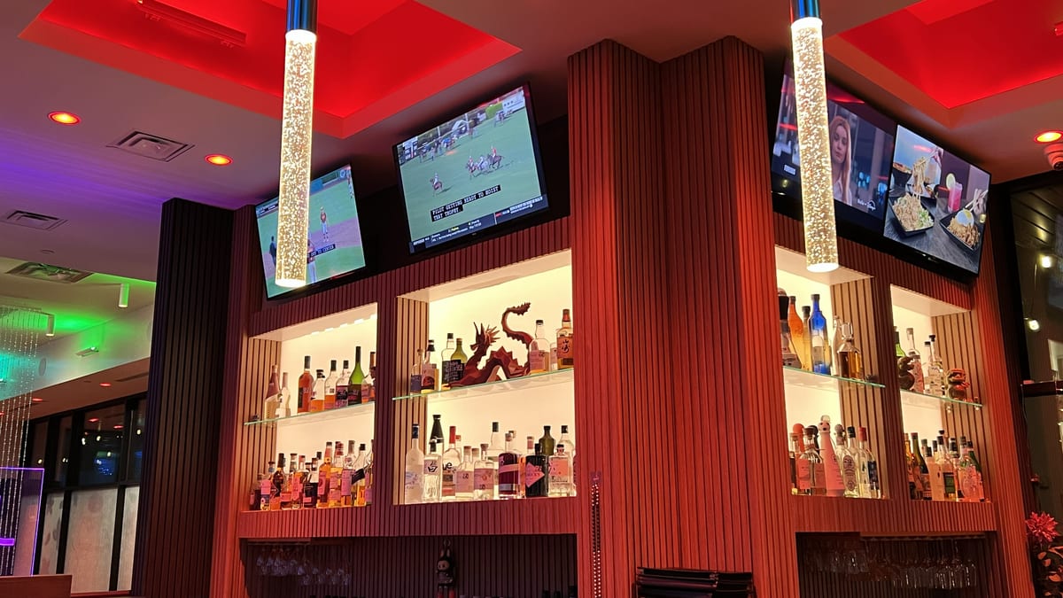 The bar shelf