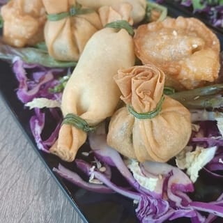 Crispy Money Bag Shrimp Dumplings